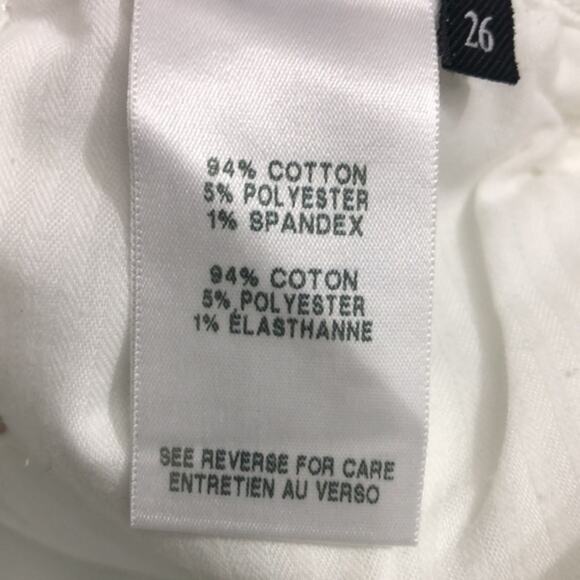 7 For All Mankind White High Waist Ankle Fringe Seam Skinny Jeans Size 26 NWT - Picture 14 of 16